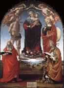 Luca Signorelli The Virgin and Child among Angels and Saints oil on canvas